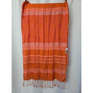 Pier 1 Imports Decor Table Runner Orange 72" x 22" Thanksgiving Fall Decorations